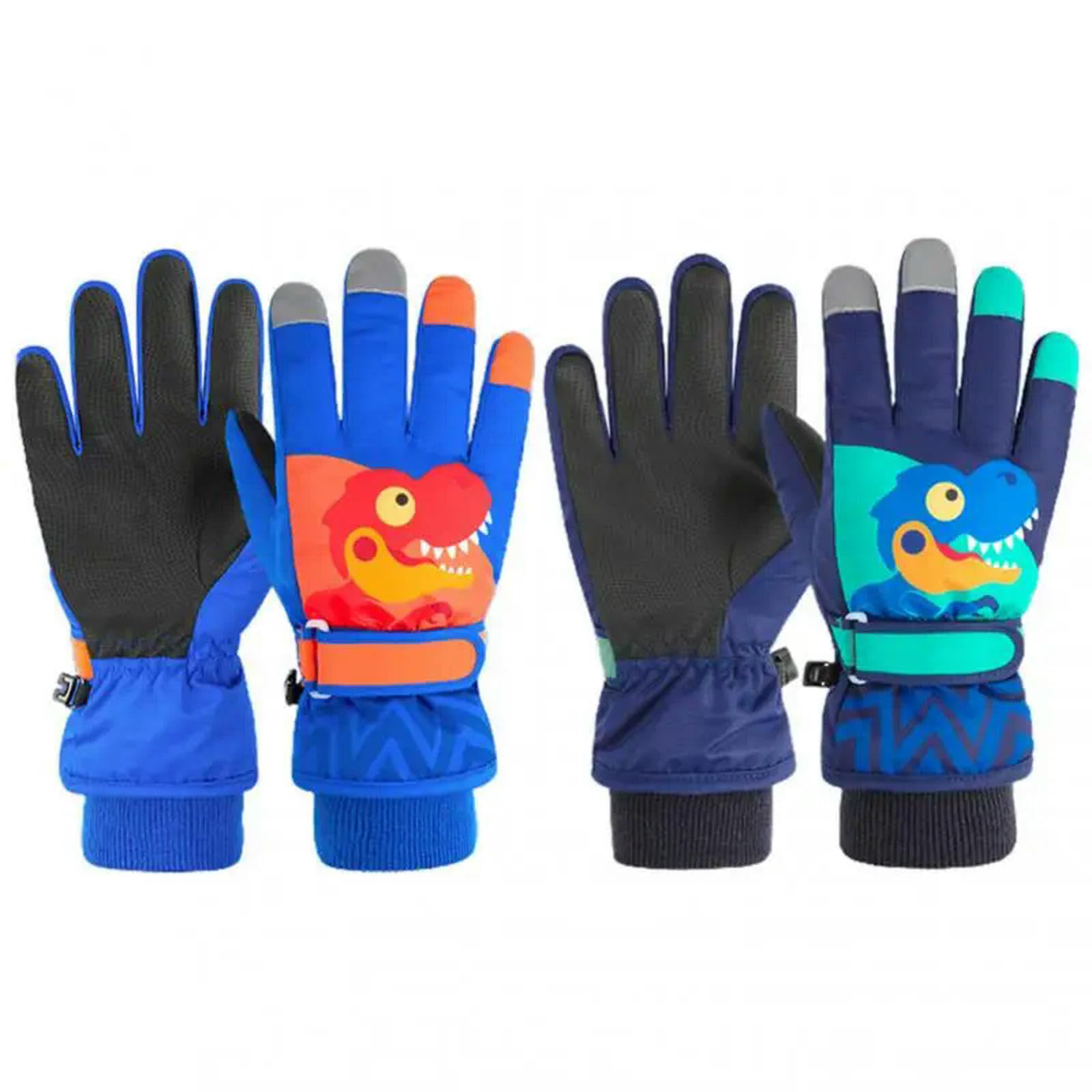 Guantes de Chico Chica Guantes De Esquí De Invierno para Niños para Mantenerse Calientes Y Guantes De Terciopelo