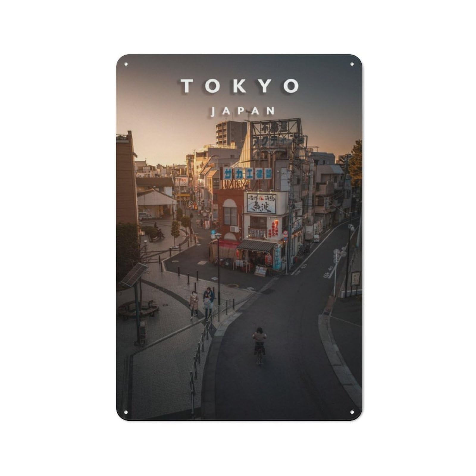 Junmoney Tokyo Izakaya Metal Plaque 30X20cm With For Garage Wall, Retro Decor, For Themed Interiors In Garages And Workshops