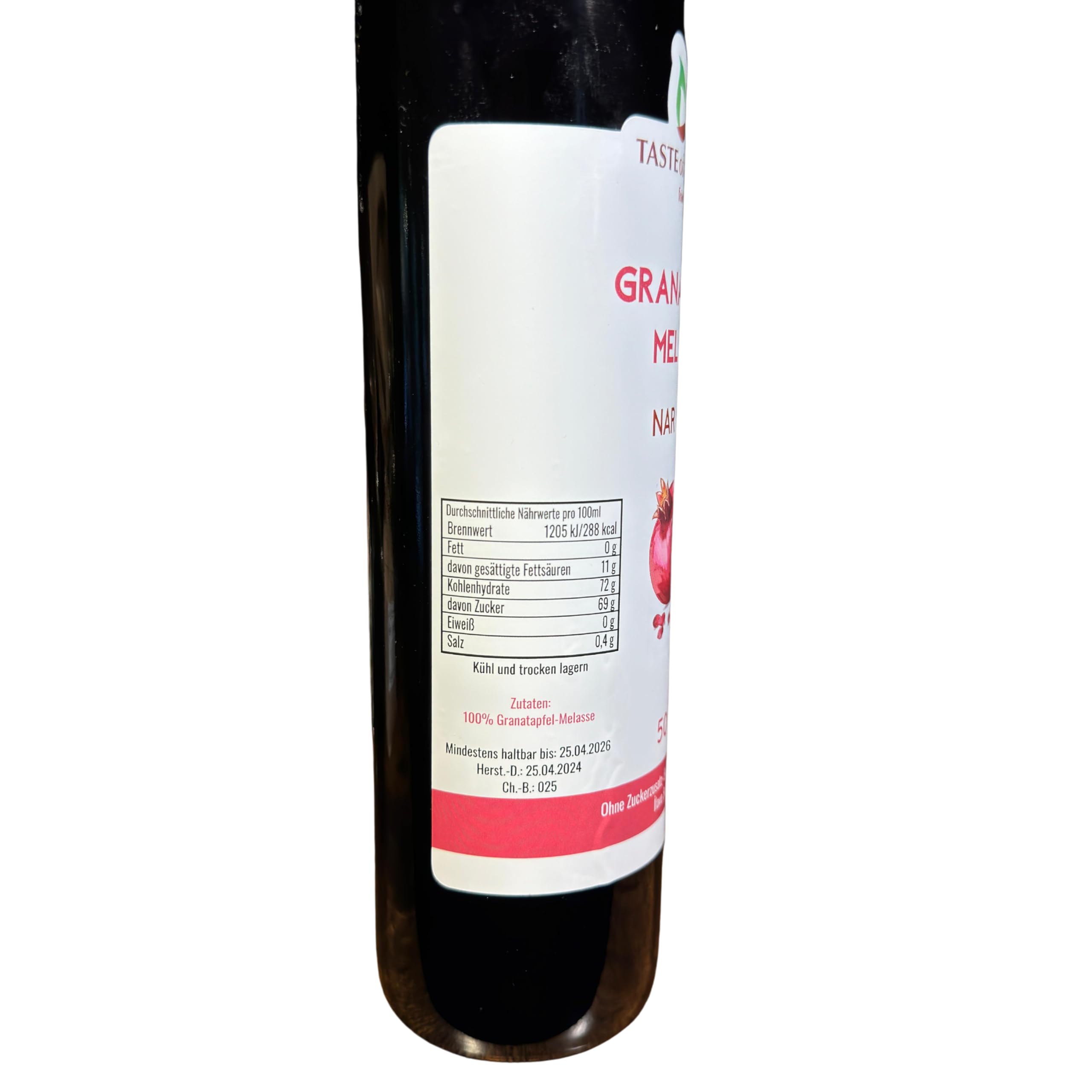 Granatapfelsirup pur 700ml - Granatapfelmelasse (Nar eksisi) 500 ml von TASTE OF ANATOLIA FEINKOST OASE, 100% natürlich. Aus HATAY-Türkei. (Namensänderung: auf Melasse 500 ml)