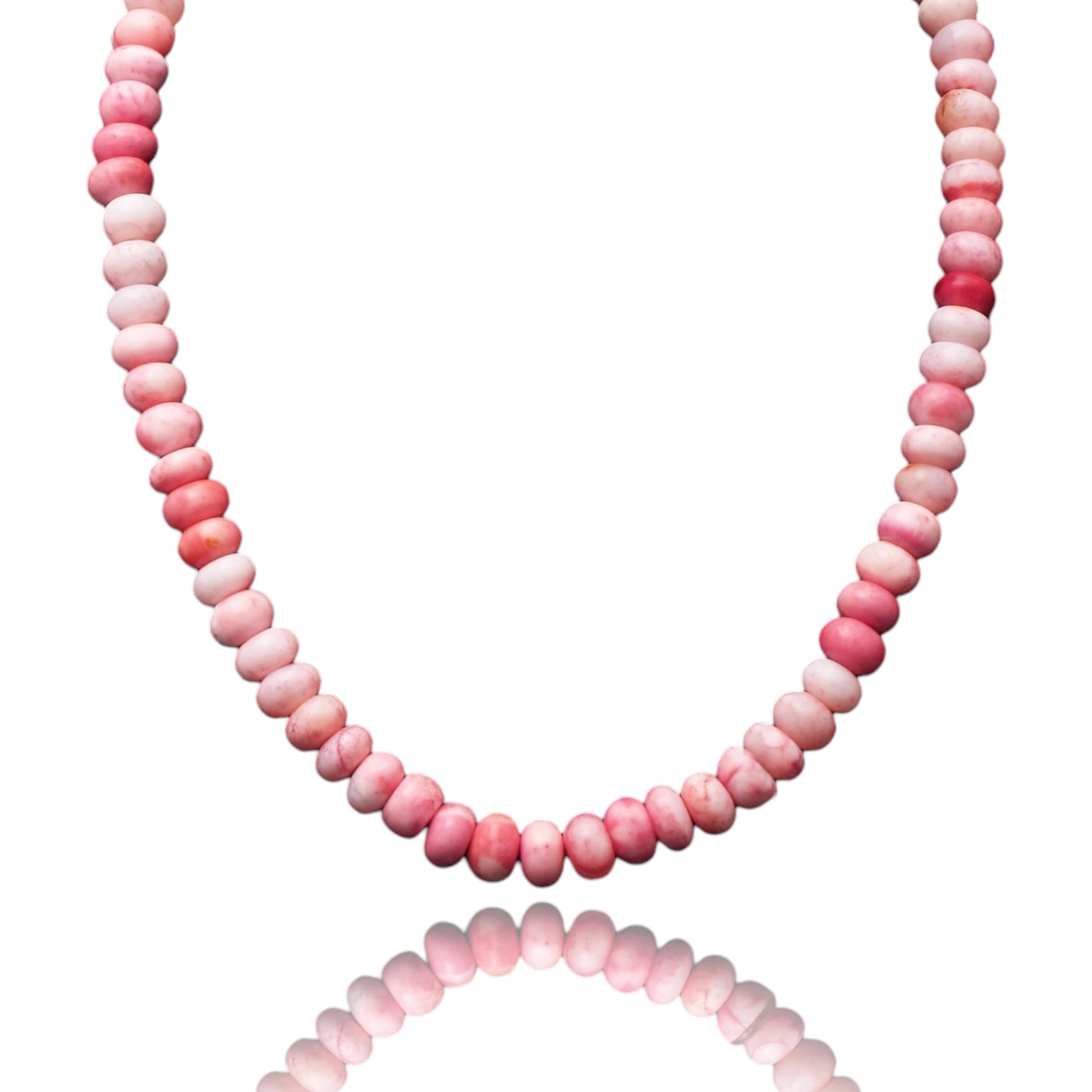 A&M Gems Natural Opal Gemstone Necklace Multi Colorful Beaded Necklace Rainbow Boho Handmade Choker Necklace For Women 925 Sterling Silver Summer