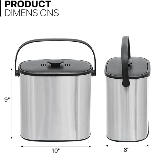 Miniatura 2 de MoNiBloom Cubo de basura pequeño colgante de 1.3 galones para cocina, baño, dormitorio, sala de estar, hogar, oficina, dormitorio, a prueba de