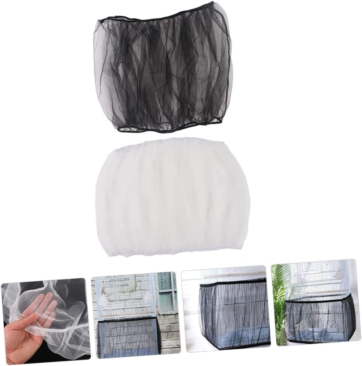 Toyvian 10pcs Birdcage Netting Cover Breathable Mesh for Parrots Easy to Install and to and Debris Convenient Cleaning Accessory