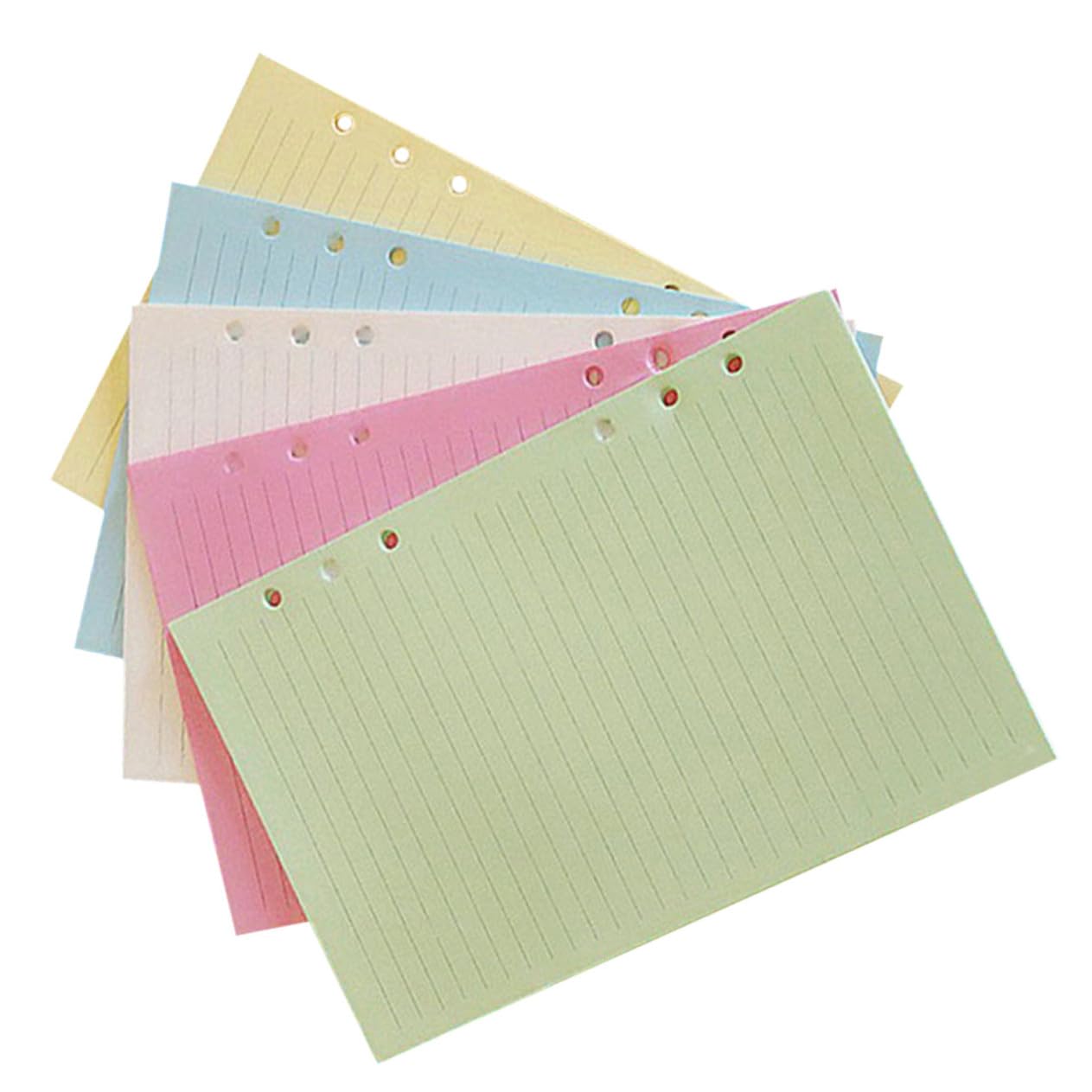 300 Stk. Nachfüllpapier Ringbuch Einlagen Notizpapier Kariert Farbig Bürobedarf Schreibwaren