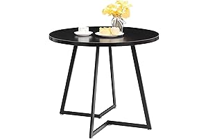 VECELO Black Round Table: A Quintessential Dining Solution