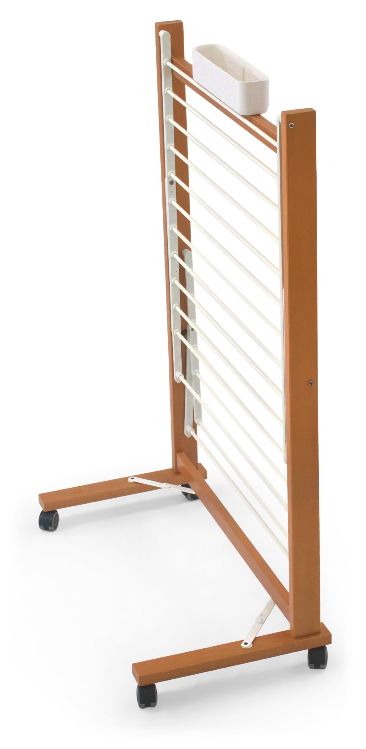 Arredamenti Italia Étendoir à Linge Colibri, 11 mètres de Fil pour accrocher, Porte-Pinces, Roues - Couleur Cerise