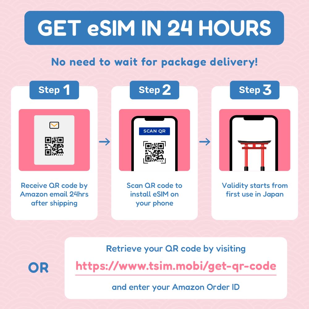 Japan eSIM 30 dni 20 GB | eSIM kod QR zostanie wysłany pocztą e-mail w ciągu 24 godzin od wysyłki | zeskanuj kod QR i natychmiast wykorzystaj | Automatyczna aktywacja | Tylko dane, brak usługi