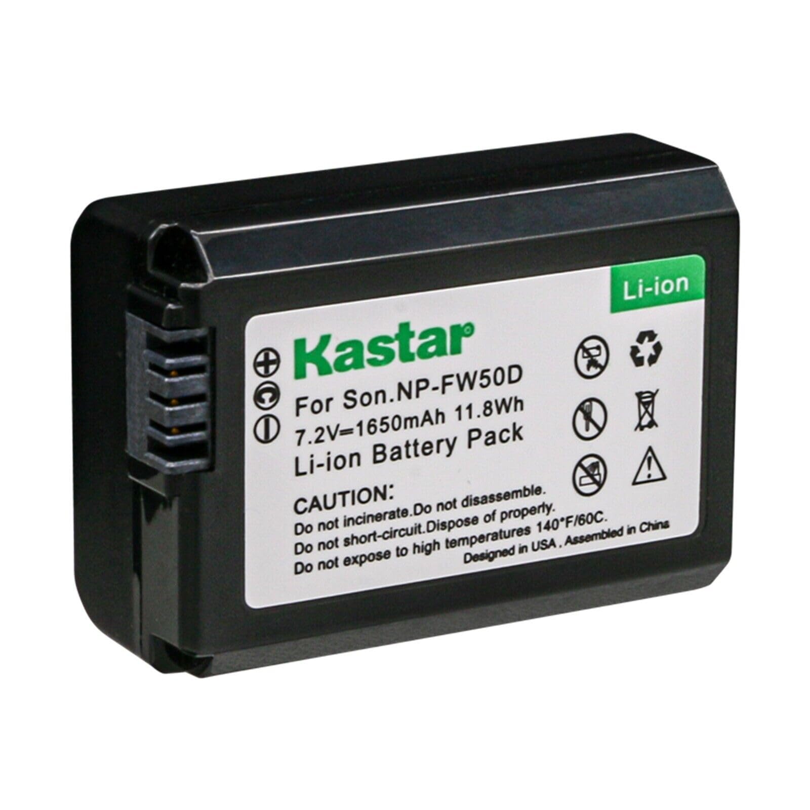 Sony α6400 バッテリー3個 Amazon.com : Kastar 3-Pack NP-FW50D Battery Replacement for Sony