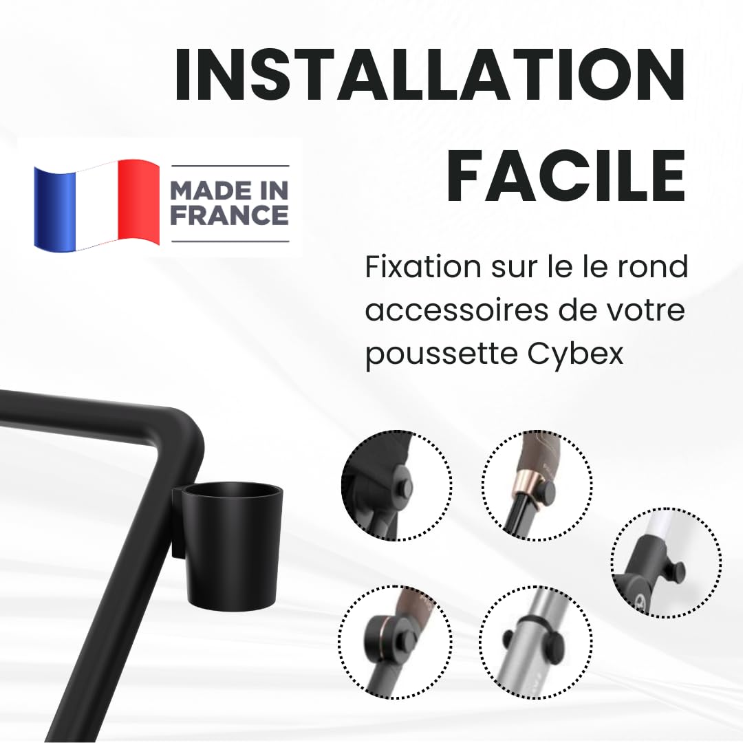 Cybex - Porta bicchiere per passeggino, compatibile con Cybex Priam, Mios, Coya, Balios, Talos, Gazelle S, Eezy S-Line, Beezy, Melio - Porta Biberon/Porta Bottiglia