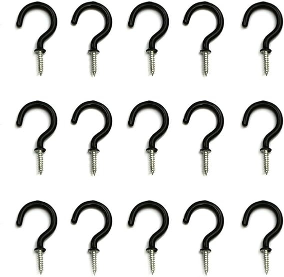 Aoyoho 60Pcs 11/4 Inch Vinyl Coated Screwin Ceiling Hooks