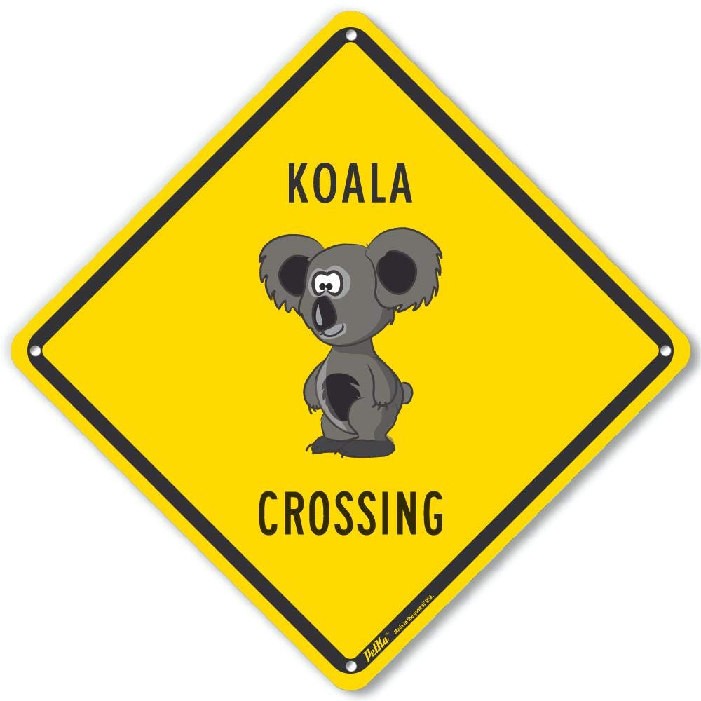 Panneau aluminium Koala Bear Crossing plaque antirouille resistant intemperies