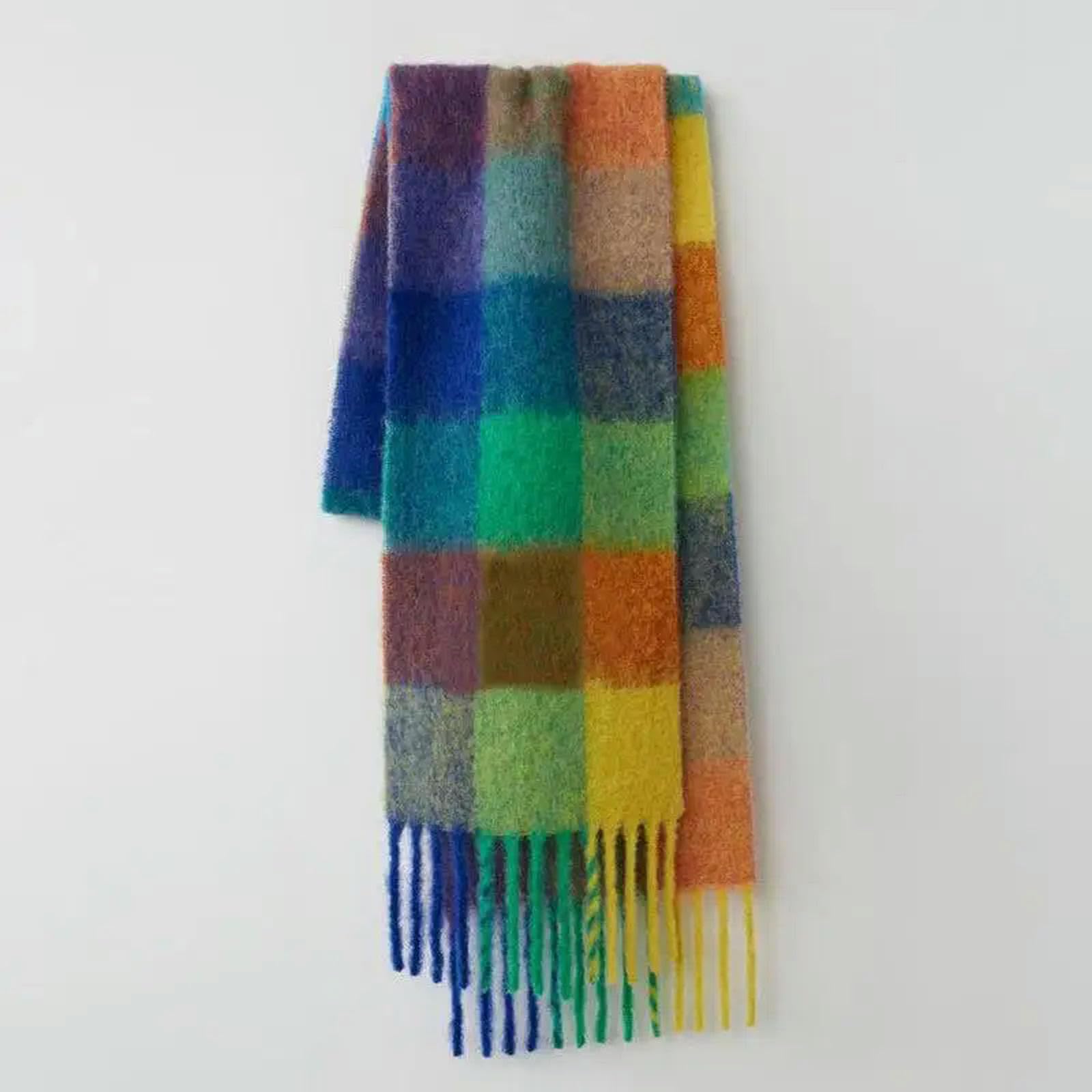 Sciarpa donna Inverno Plaid Sciarpa Moda Scialle Colorate Sciarpe Chequered Caldi Scolli Degli Studenti E Più Spessi
