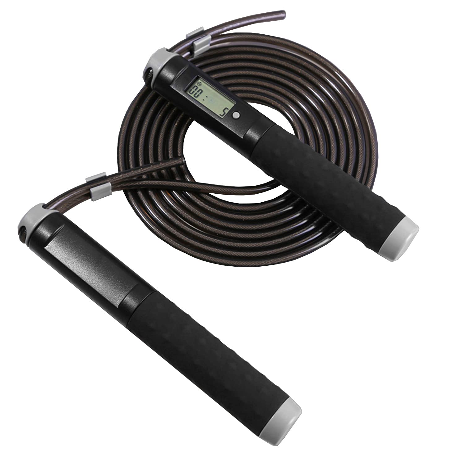 laika sports electronic counting fitness jump rope, silicone anti-slip handle competition jump rope, length adjustable men's and women's fitness weight loss training jump rope