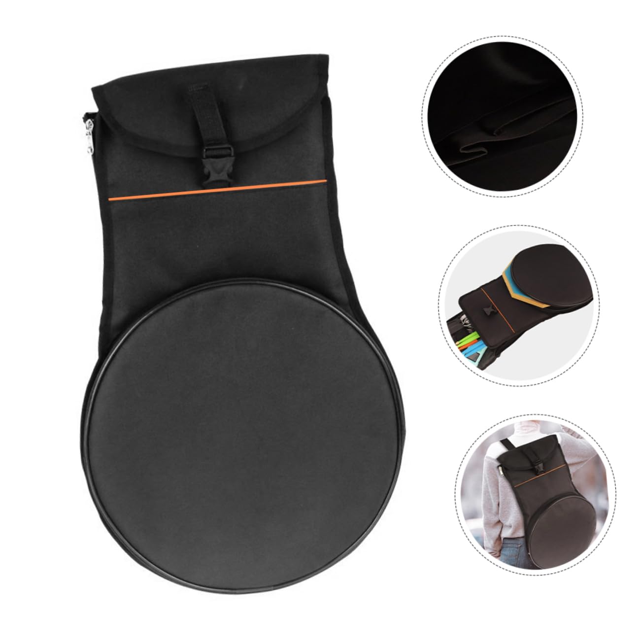 Abaodam Mochila De Almacenamiento Para Instrumentos De Percusión Bolsa Portaequipajes Para Pads y Baquetas Mochila Correa Hombro Para Viajes y Práctica De Percusión Al Aire Libre