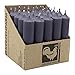 Produktbild luterna Stabkerzen aus Paraffin, 100/22 mm, Anthrazit, KERZENFARM HAHN, Brenndauer ca. 4h, 25 Stück pro Verpackung