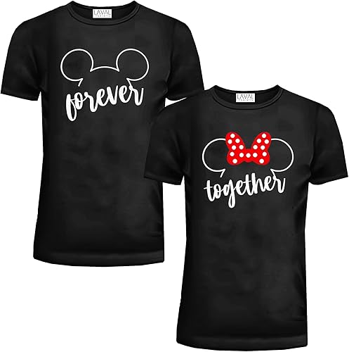 Camisas a juego para parejas, para él o ella, para parejas, camisa de amor para hombres y mujeres, conjunto de camisetas MM para el día de San