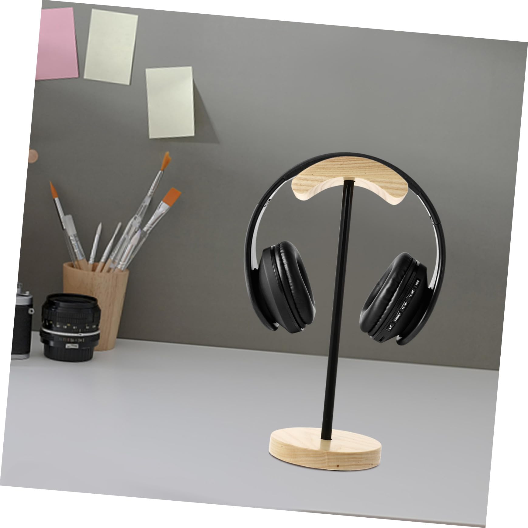 Soporte de Auriculares de Madera para Escritorio Organizador de Auriculares con Diseño Único y Estabilidad para Decoración y Gaming