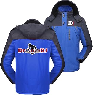 LPPALsjd Chaquetas De Esquí para Nieve Collision Color para Hombre Prendas De Vestir Exteriores con Capucha Desmontable Rompevientos Estampado Trajes De Esquí-Blue||3XL