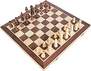 Wood chess set Portable game of international chess 40cm 2.5cm folding chessboard chess game