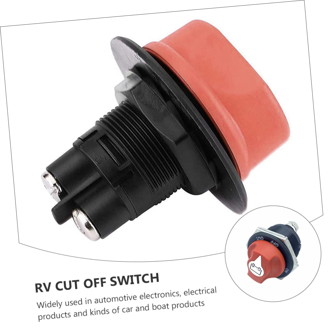 OUNONA Battery Isolation Switch 12v/24v Power Disconnect for Car Rv Boat Sturdy Constructi