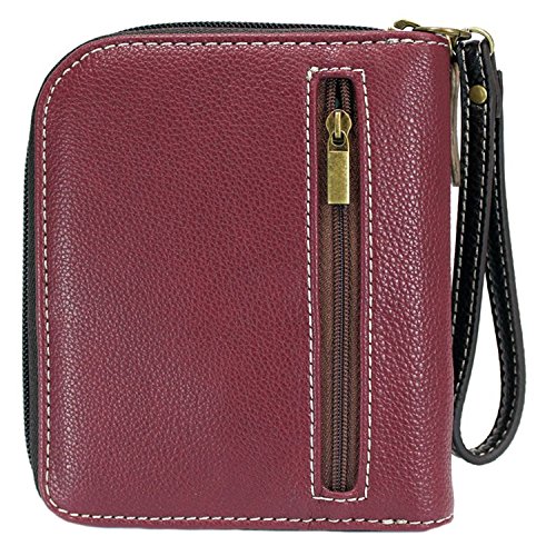 CHALA Ivory Paw Print Zip-Around Wallet, LaserCut Plum Tote- Dog Mom Gift Set2