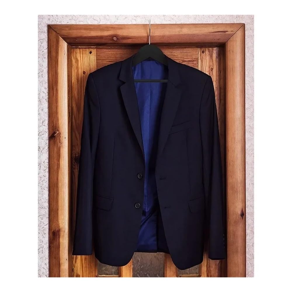 Drewniane wieszaki premium, 30 sztuk, trwały i smukły wieszak na ubrania, wieszak na garnitur z obrotowym hakiem o 360 stopni (śliwkowy)