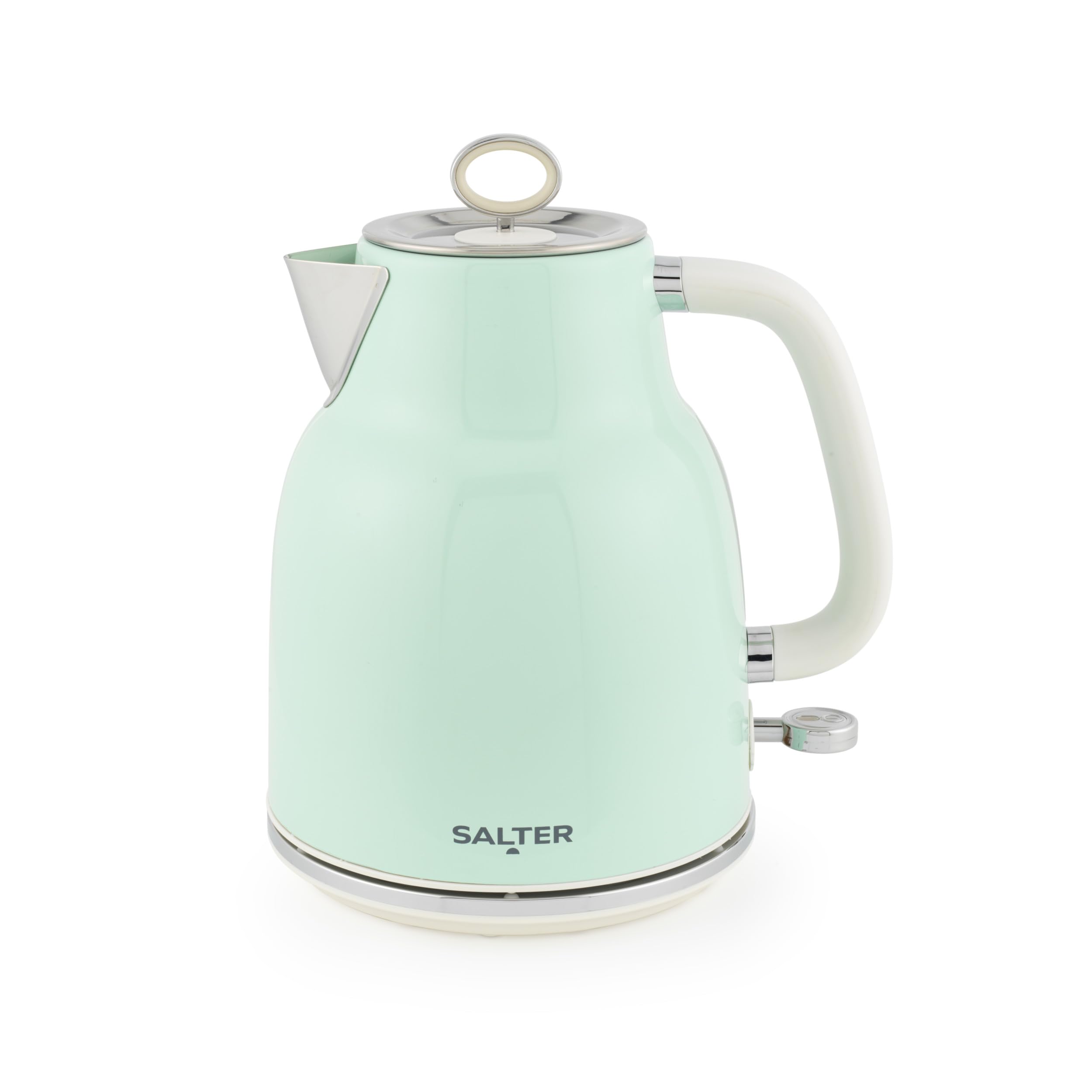 Salter Retro Green 1.7 L Kettle – 3KW Rapid Boil, 360° Base, Removable Limescale Filter, Cordless, Water Level Window, Blue Indicator Light, Boil Dry Sensor & Auto Shut-Off, Vintage Design — image 1