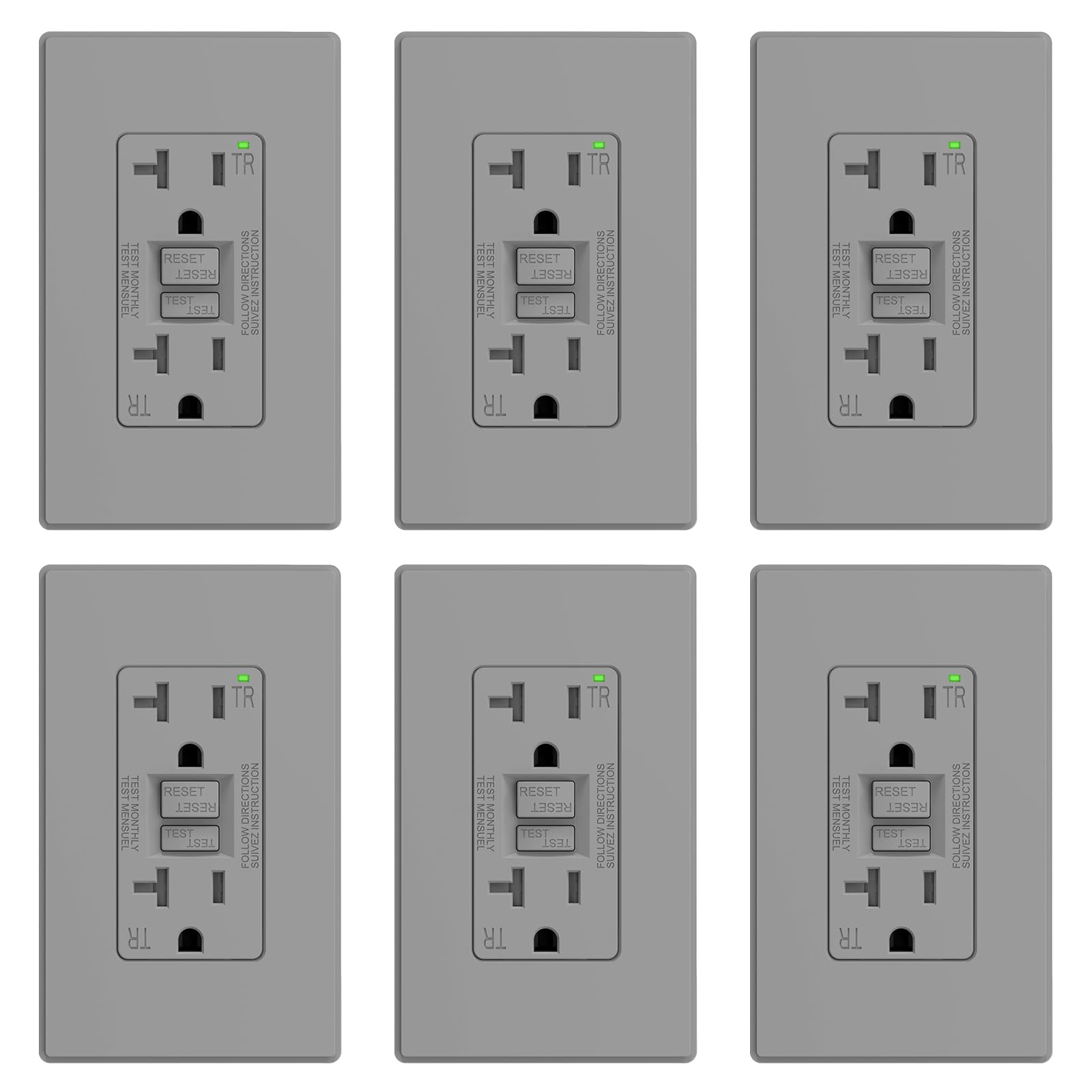 ELEGRP GFCI Outlet - Self-Testing Safety -19