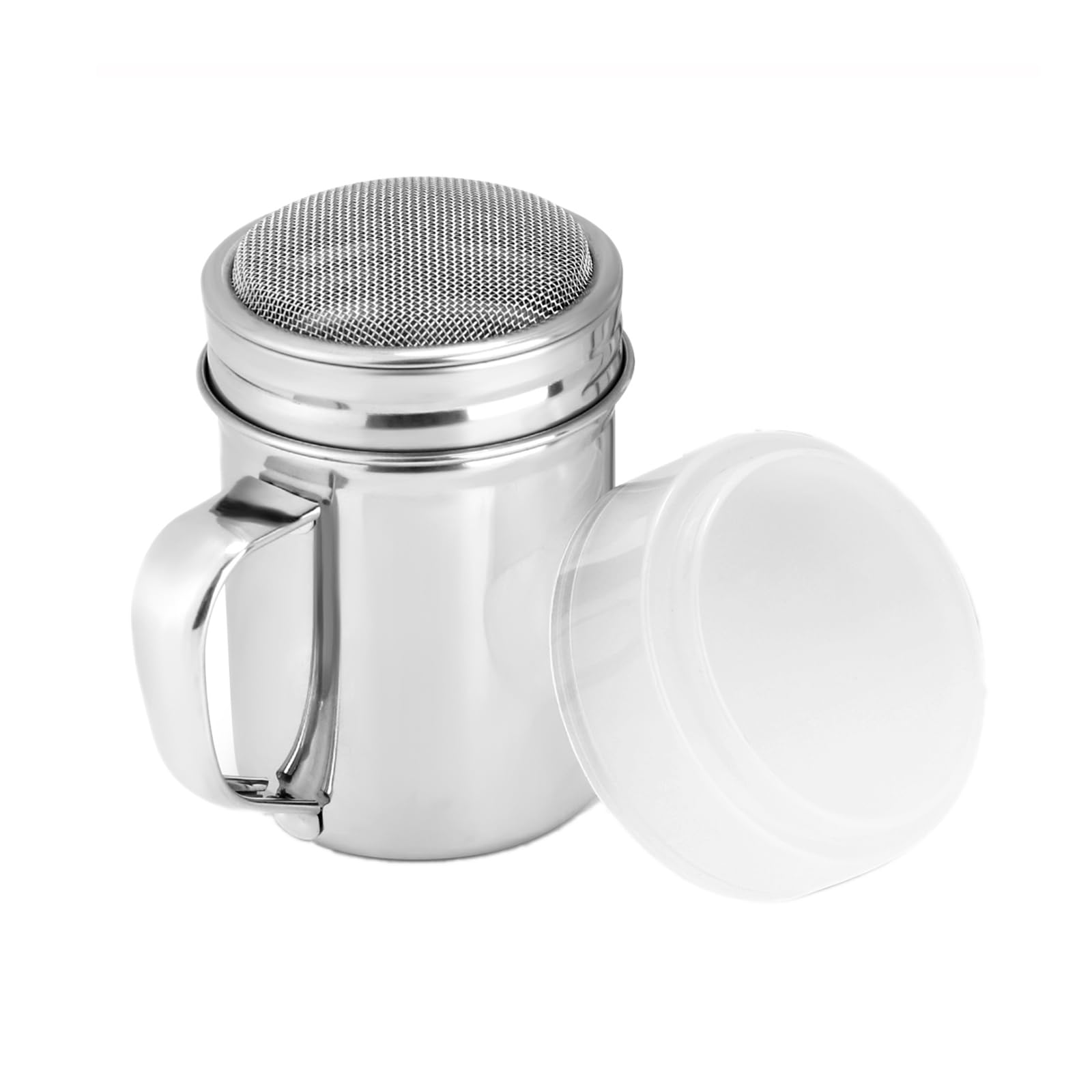 Accmor Powdered Sugar Shaker Duster, Cinnamon Shaker Flour Duster Sifter, Fine Mesh Stainless Steel Shaker for Sugar Flour Cocoa Coffee Bar, 10 Ounce, 1 Pack