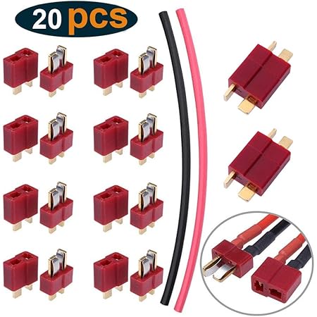 Amazon Fly Rc 10ペアのウルトラtプラグコネクタdeansスタイルの男性と女性のrc Lipoバッテリー用の本のシュリンクチューブ ラジコン ドローン 通販