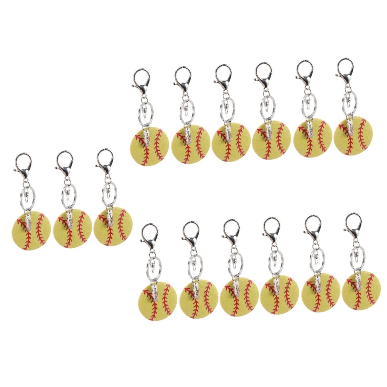 Abaodam Portachiavi Da Softball Portachiavi Carino Portachiavi Sportivo Portachiavi Sportivi Mini Portachiavi Softball Per Ragazzi Accessori Portachiavi Giallo Lega