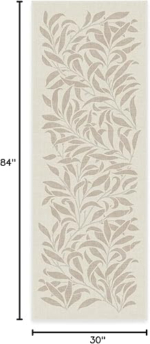 Vista 156 de RUGGABLE x Morris & Co Tapete prémium de pasillo lavable, para pasillo, cocina, entrada, sala de estar, dormitorio u oficina, con base Madreselva