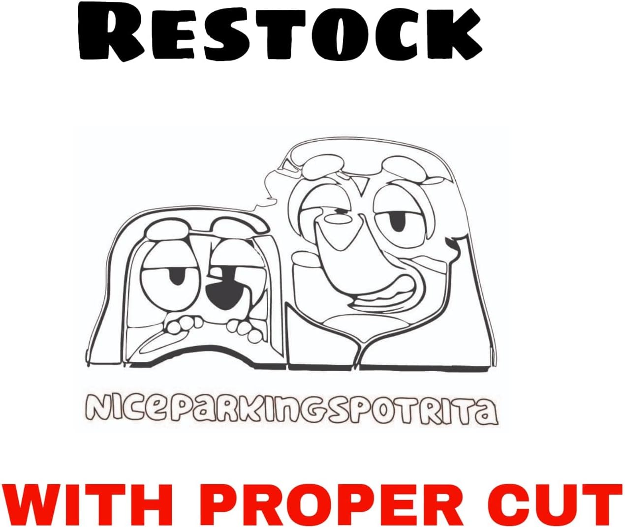 Nice Parking Spot Rita Decal Nice Parking Spot Sticker Funny Car Vinyl Sticker for Windows Cars Trucks SUVs & Bumpers