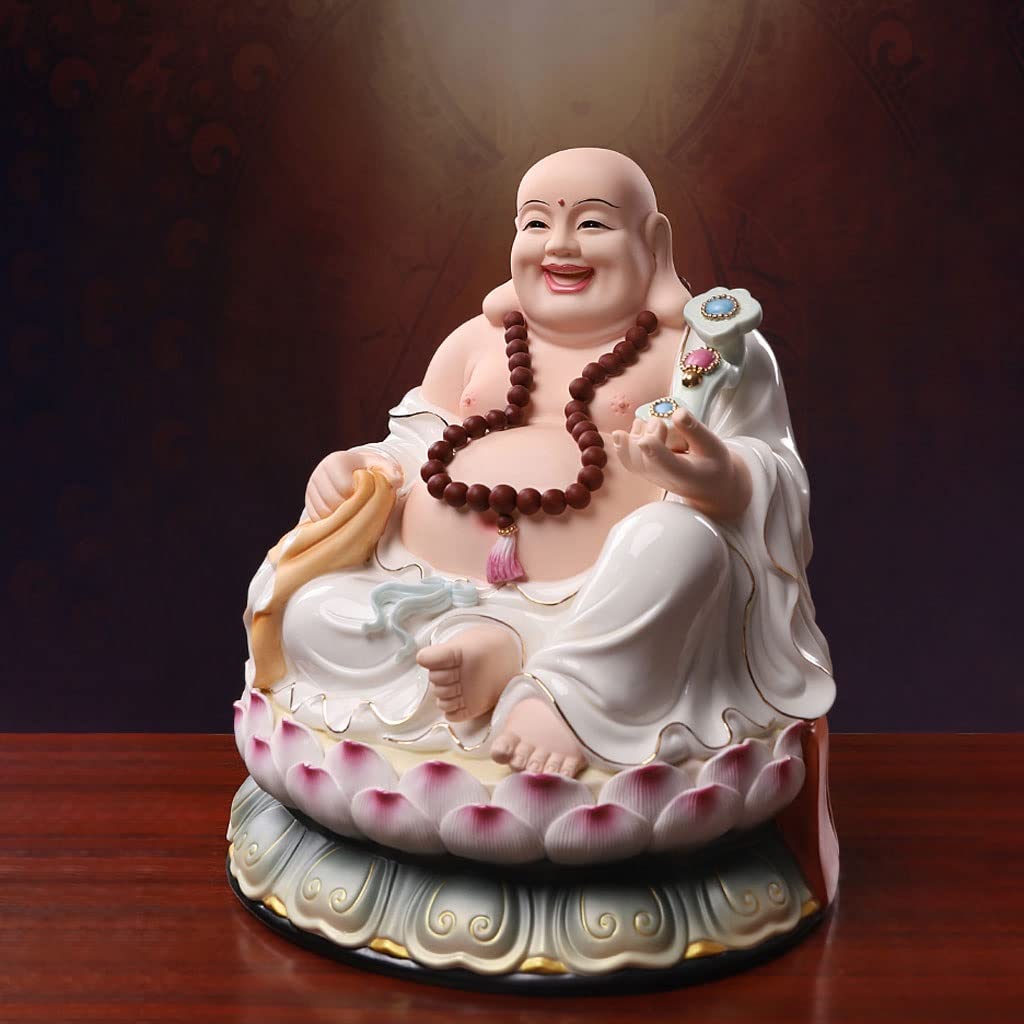 Estatua de Maitreya de apareamiento, Gran Barriga, Adorno de Buda de la Suerte, Dios de la Riqueza, protección del hogar, consagración de estatuilla Zen, Escultura sentada, decoración
