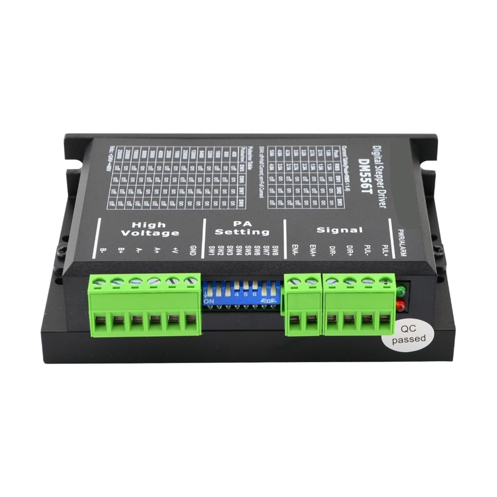 DM556T Stepper Electronic Starter Driver 20-50VDC 1.8~5.6A Digital Stepper Electronic Starter Controller for Nema 17/23/24/34 Electronic Starter