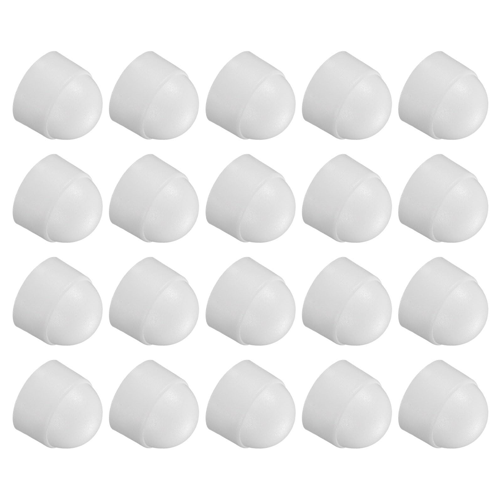 QUARKZMAN M8x13mm Cupola Bullone Dado Protezione Tappo Coperture x 25pz Plastica Esagonale Vite Cappucci per Porte e Tubi, [Bianco]