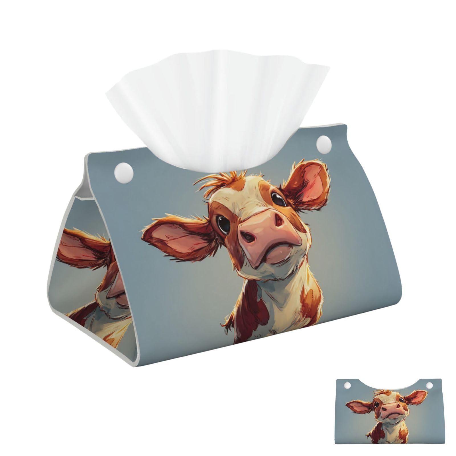 Cute Cow Tissue Box Cover Square Cube Boxes