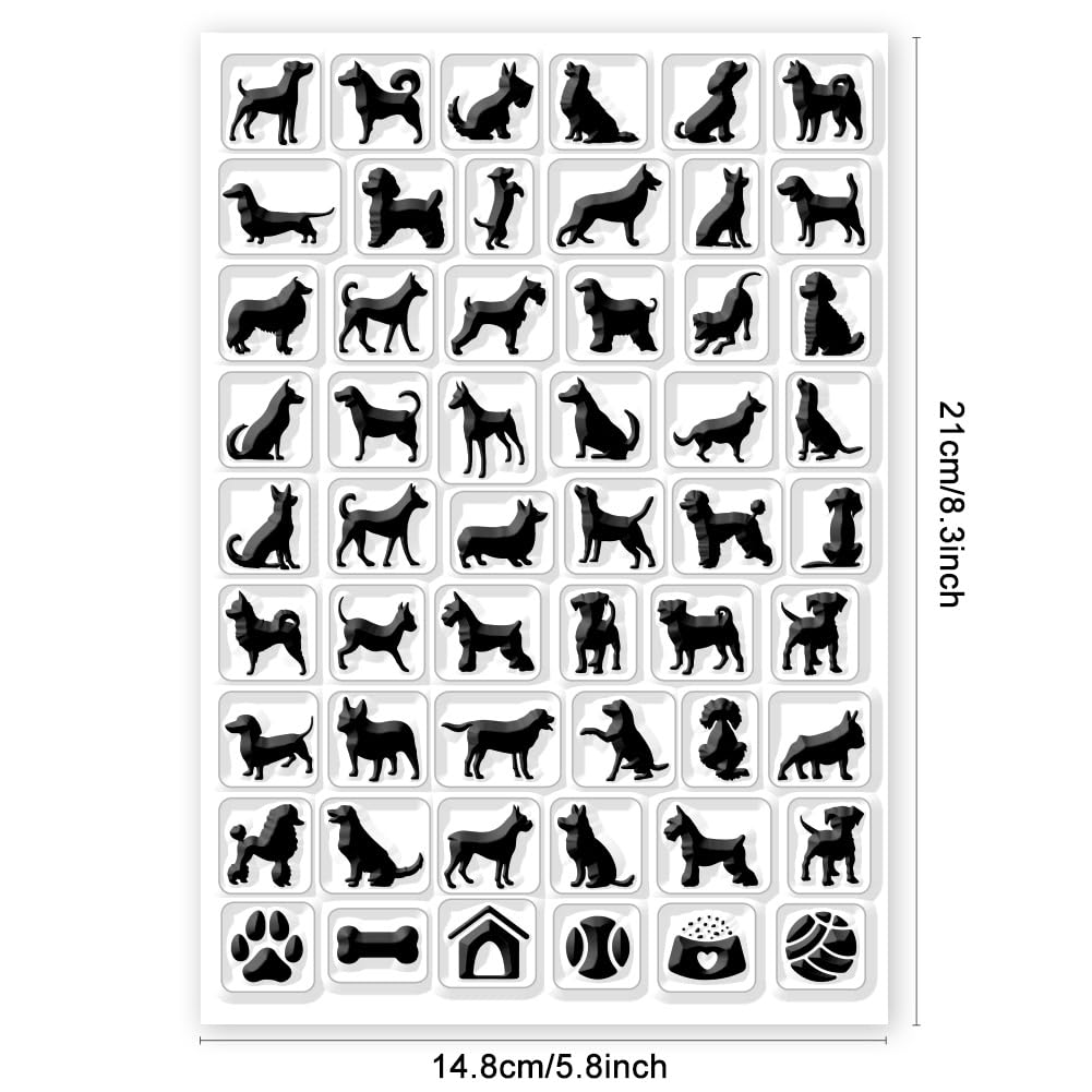 Hunde Stempel Set - Transparente Silikon Stempel Für Kartenbasteln