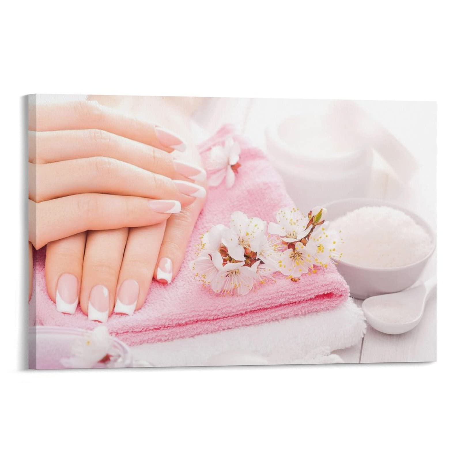 CILVI Beauty Salon Wall Pictures Nail Salon Decorative Pedicure and Nail Poster for Home Decor Mural Bedroom Decoration Wall Decor (With Frame,24x36 inch)