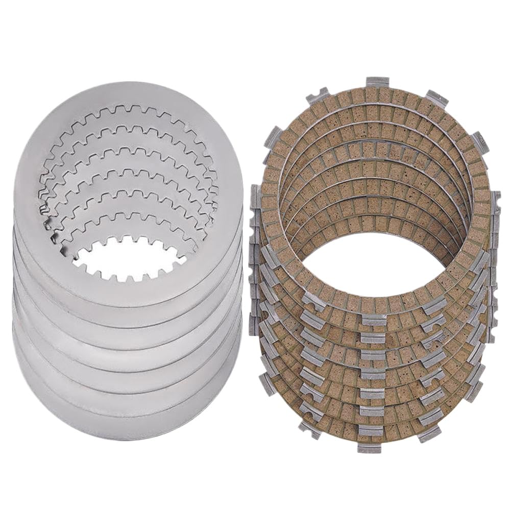 Kit dischi frizione e dischi in acciaio compatibili con KX250F KX250 F KX 250F 2008 2009 2010 2011 2012 2013 2014 2015 2016 2017 2018(Bakelite Kit)