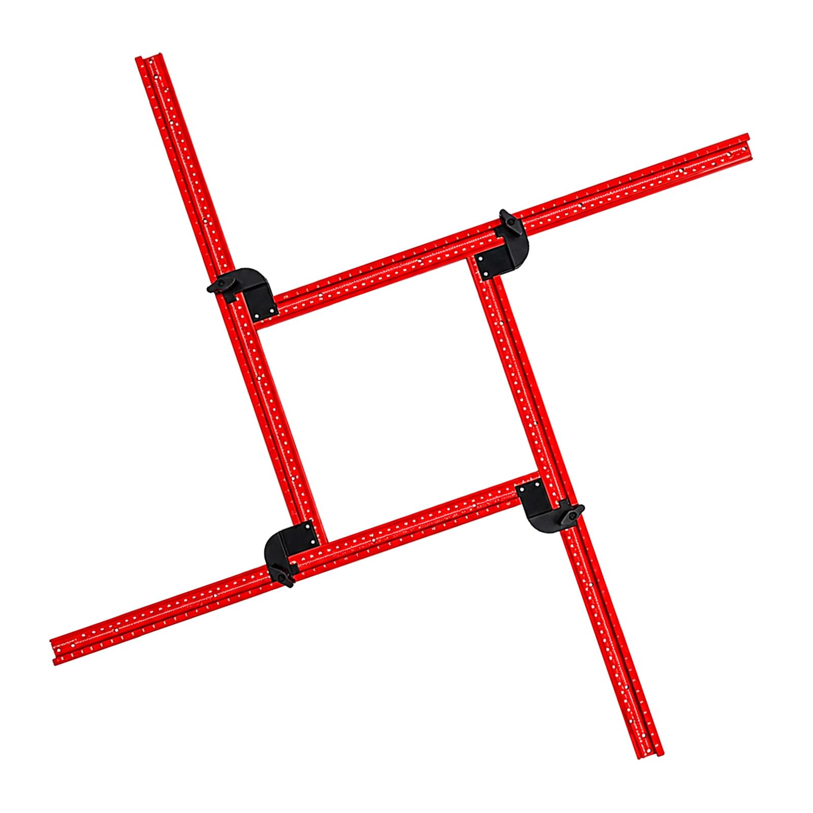 GoDyna Milling Groove Bracket, Aluminum Alloy Woodworking Router Guide Rail Template, Adjustable Square & Rectangular Slotting Jig for Cabinet Doors, Furniture & Carpentry Projects