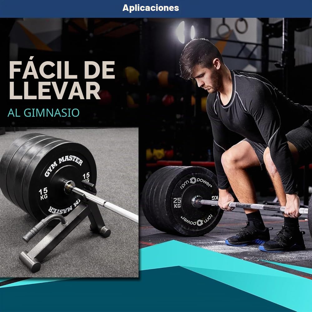 Gato Con Barra, Gato De Peso Muerto Con Mango Antideslizante, Perfecta Para Cargar Y Cambiar Placas De Peso, Para Levantamiento De Peso Muerto, Levantamiento De Potencia, Entrenamiento Con Pesas, Etc