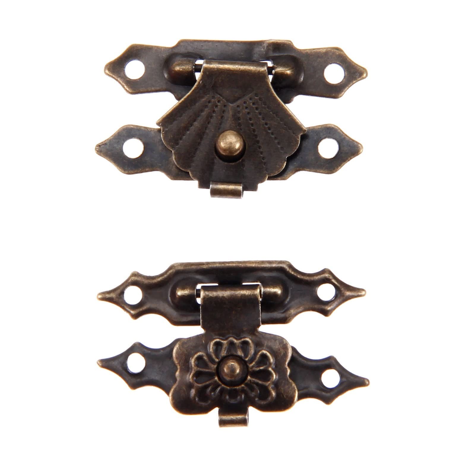 SFJSFIMQ Latch Lock Box Latch Hasps Antique Iron Jewelry Padlock Hasp Locked Wooden Wine Gift Box Handbag Buckle Hardware Accessories