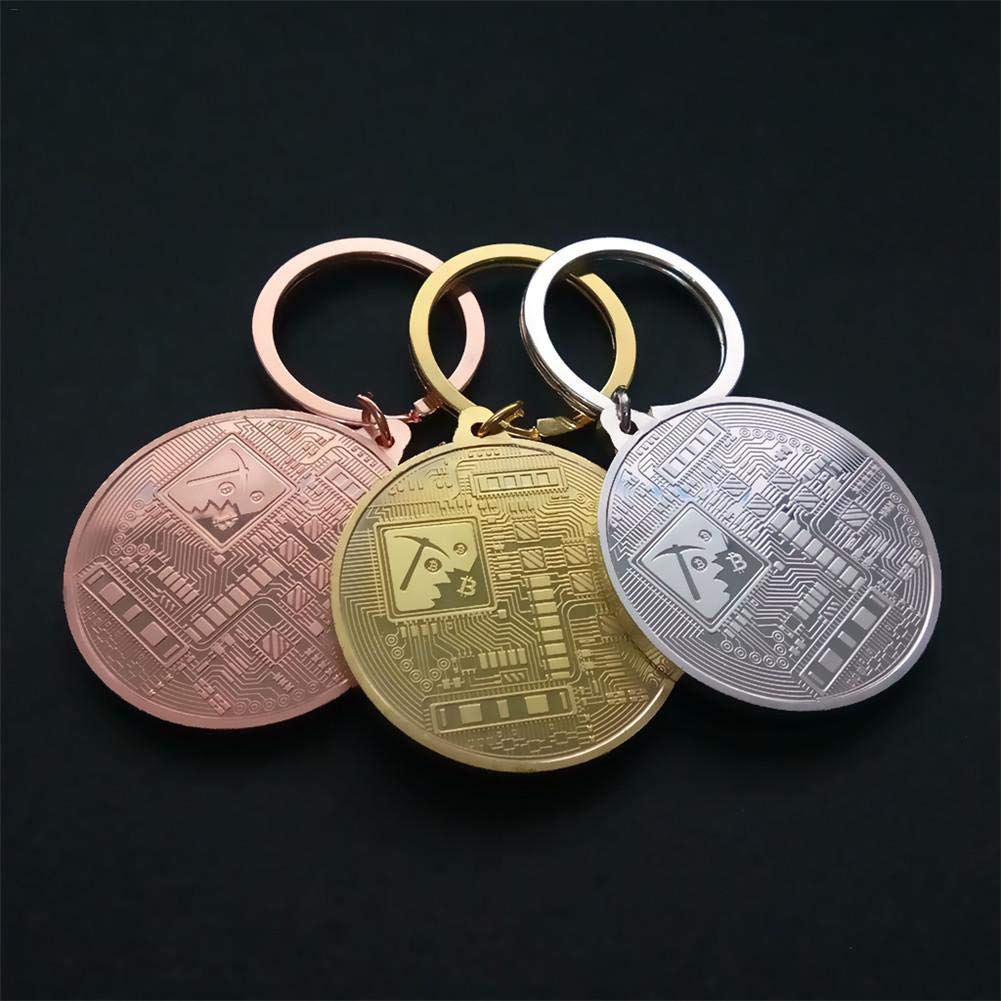 Hangarone Bitcoin Key Chain Gold Plated Bitcoin Coin Key Chain | Desertcart  Seychelles