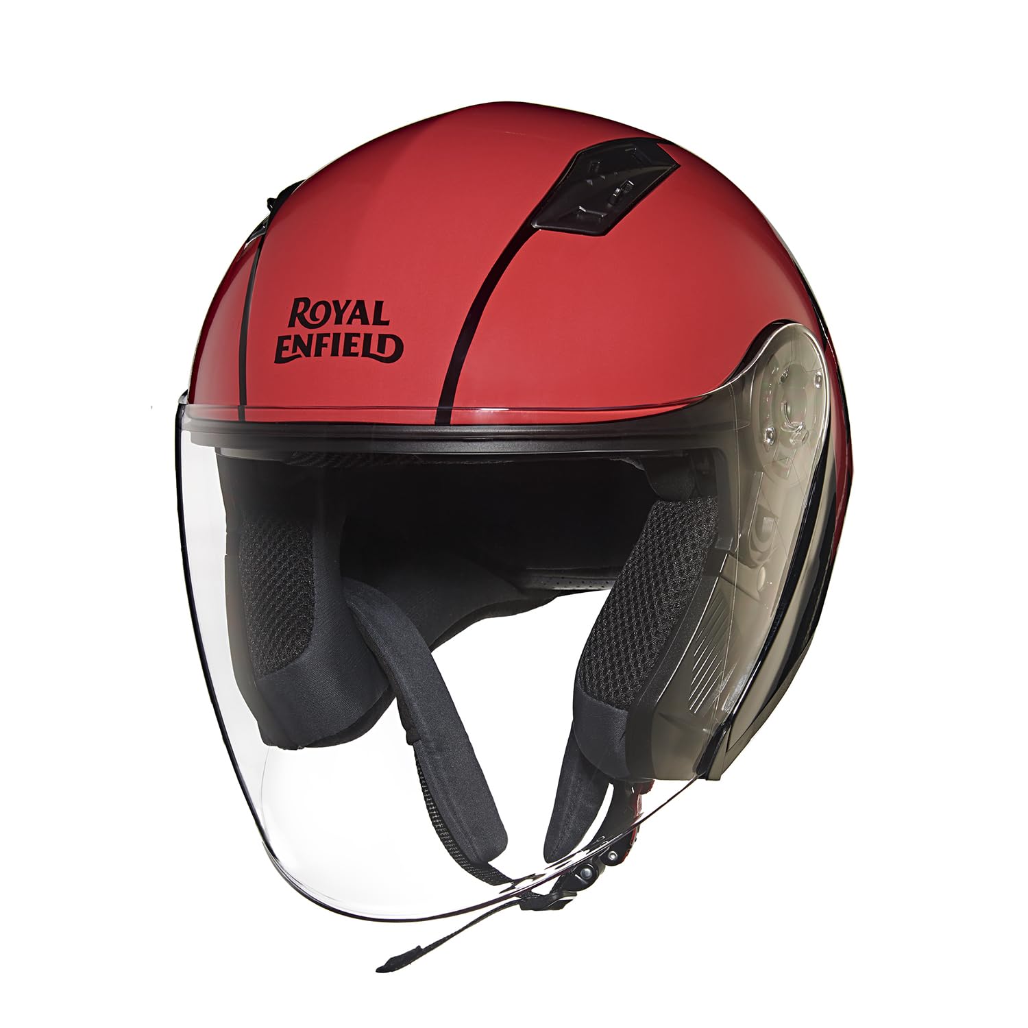 Royal Enfield ISI Certified Lightwing Open Face Riding Riding Helmet Ro Glos Blk/Red L-600Mm-High Impact Grade Thermoplastic & High Density Head EPS Liner for Superior Impact Protection & Durability-image-45