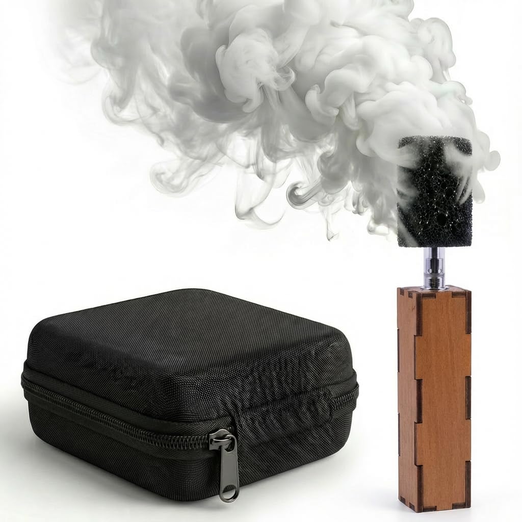 Handheld Smoke Machine Mini - Portable Battery Powered Fog Generator for Parties, Photos &amp; Indoor Events (Long Bar)
