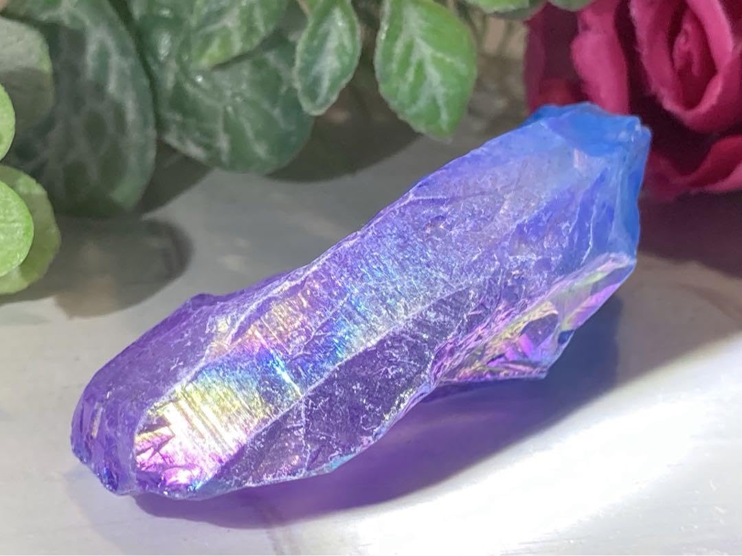 Amazon.co.jp: 七色の夢 オーラ 水晶 ラフストーン 原石