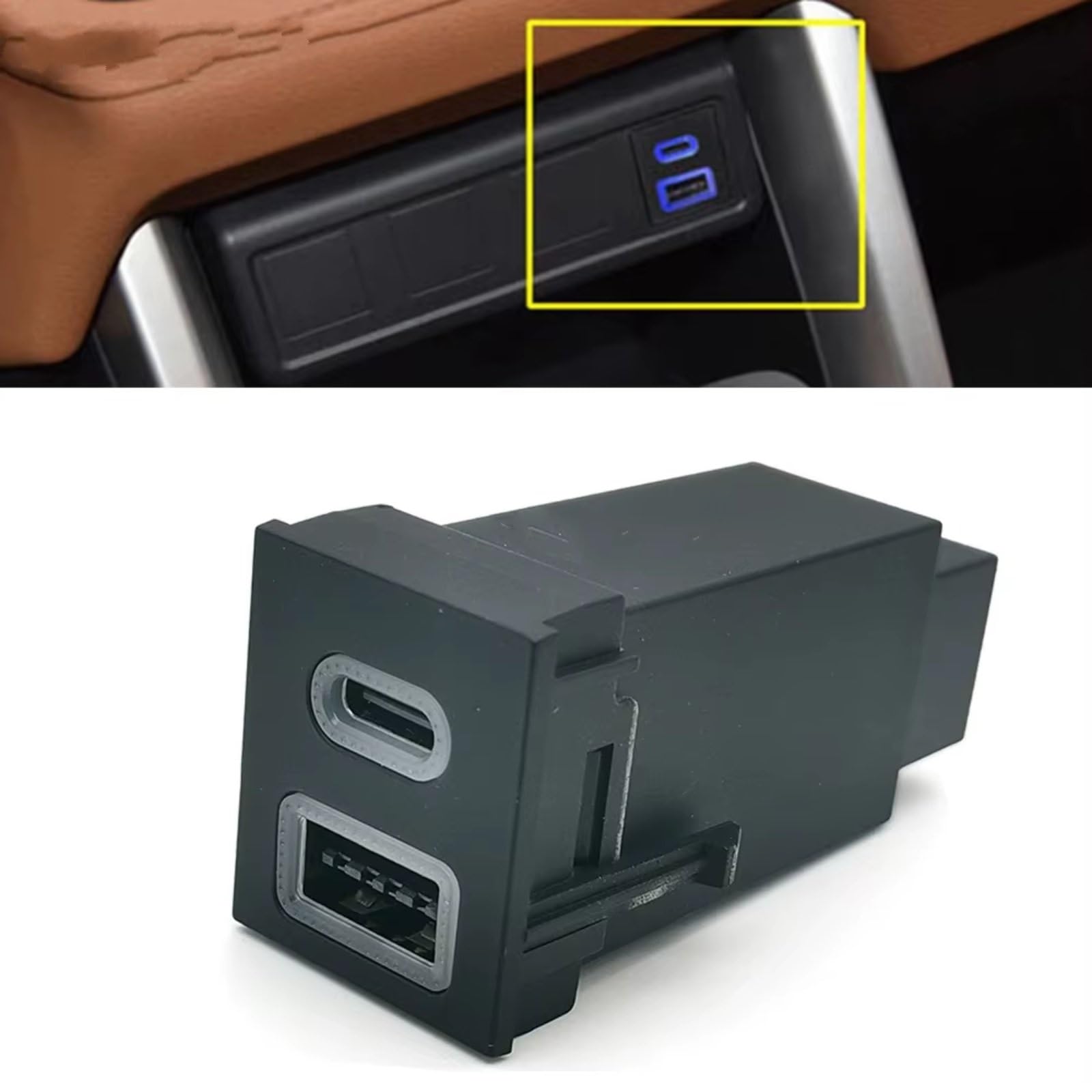 Presa USB Presa Ausiliaria Compatibile Con Toyota Per RAV4 Telefono Auto Caricabatterie Per Tipo-C PD QC3.0 Adattatore Doppia Presa Di Ricarica Presa USB