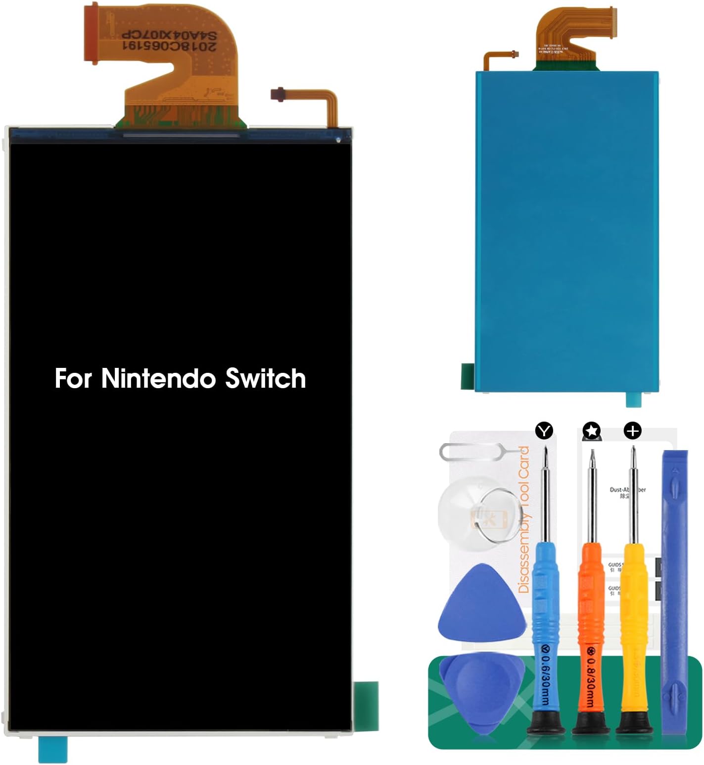 SRJTEK for Nintendo Switch Screen Replacement LCD Display Panel Repair Parts,Include Tempered Glass