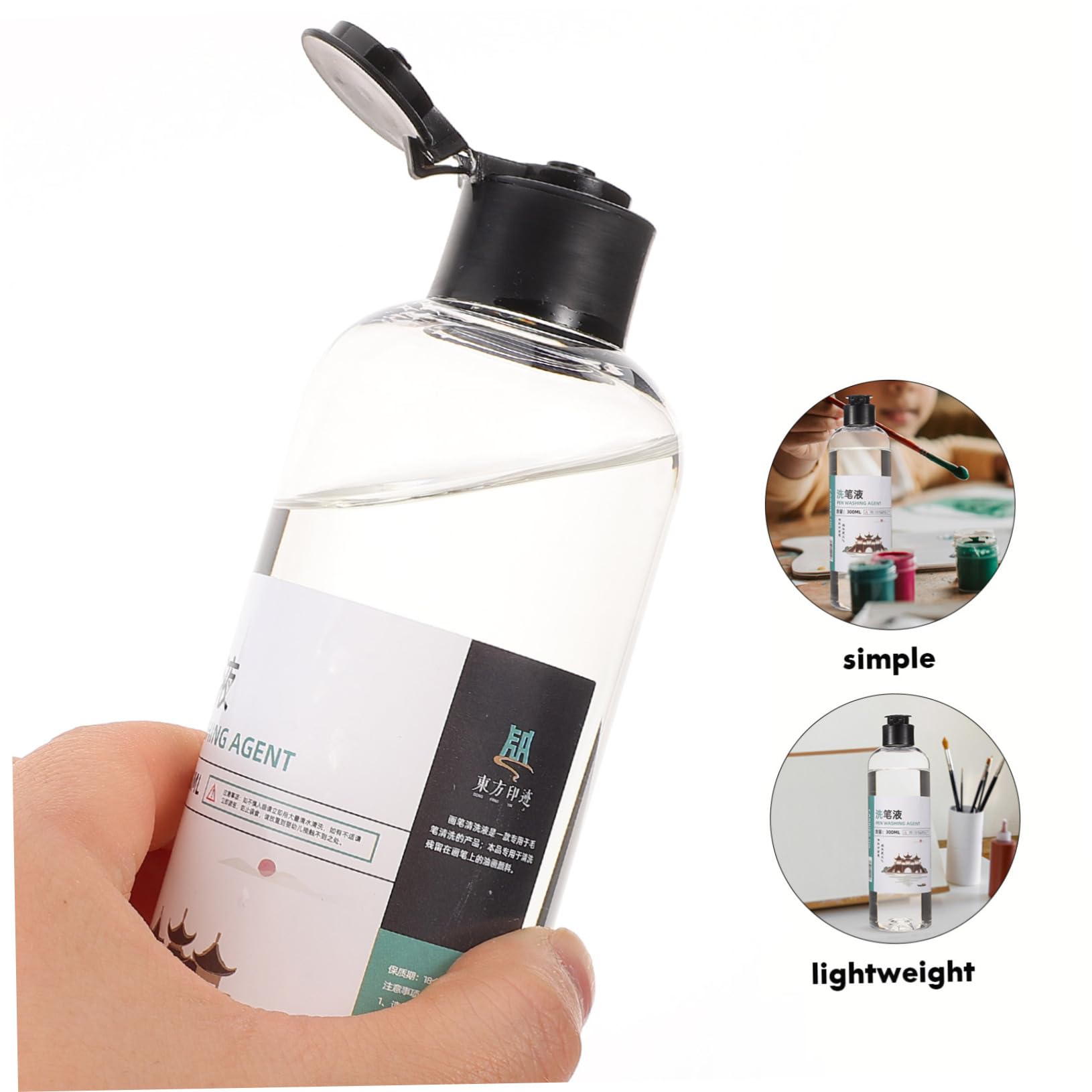 SHINEOFI Liquido per Pulizia Pennelli Pittura Olio Acrilico 300ml