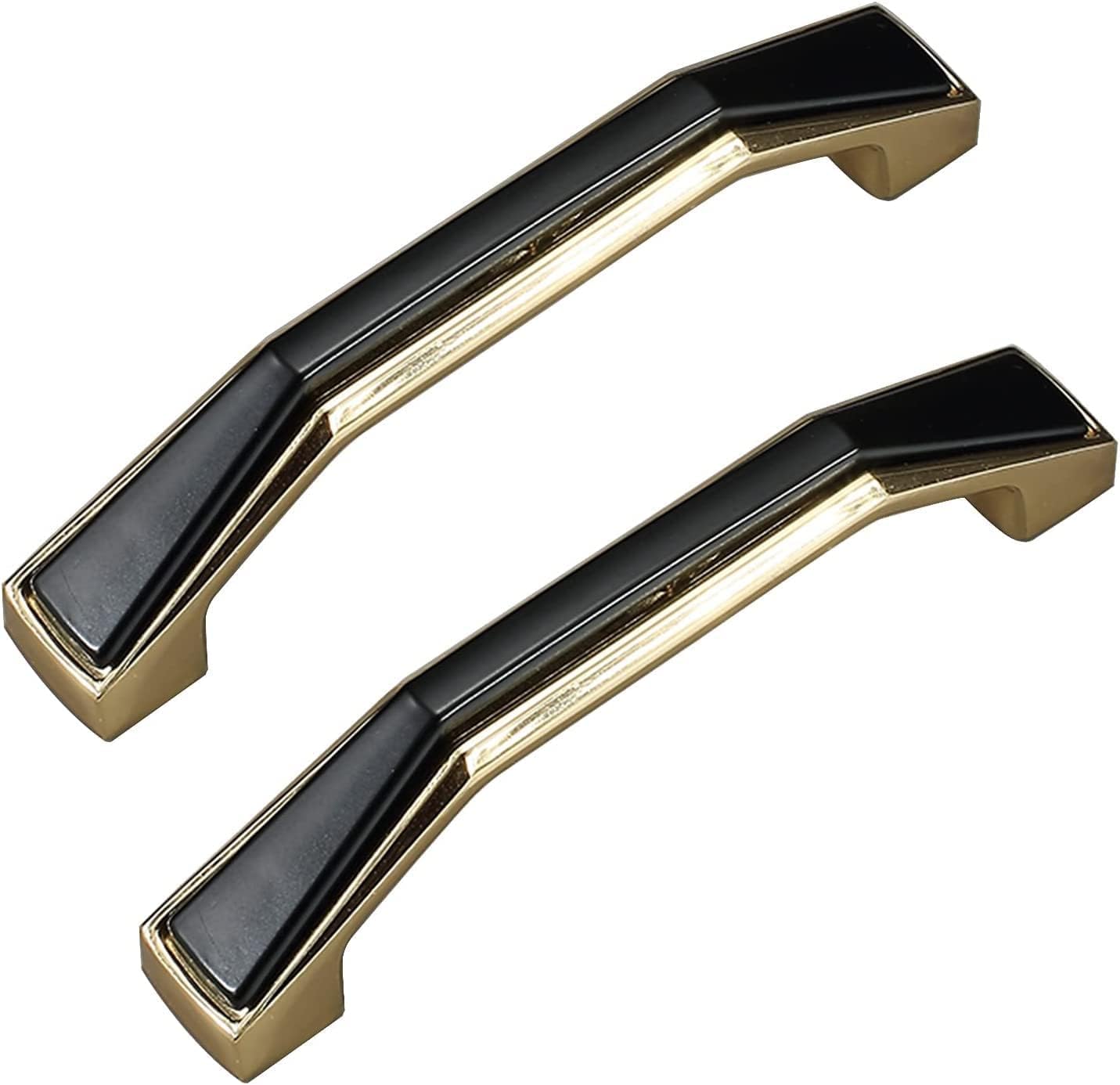 YATUOPNG Furniture Drawer Pulls-Door Cupboard Knobs-Door Knobs Kitchen 2 Pcs Black Cabinet Handles Door Handle,with Screws (Hole Distance:96mm)